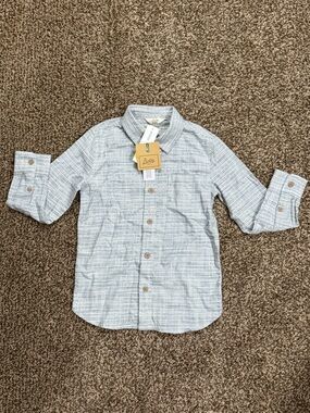 Light Blue Striped Button-Down Shirt